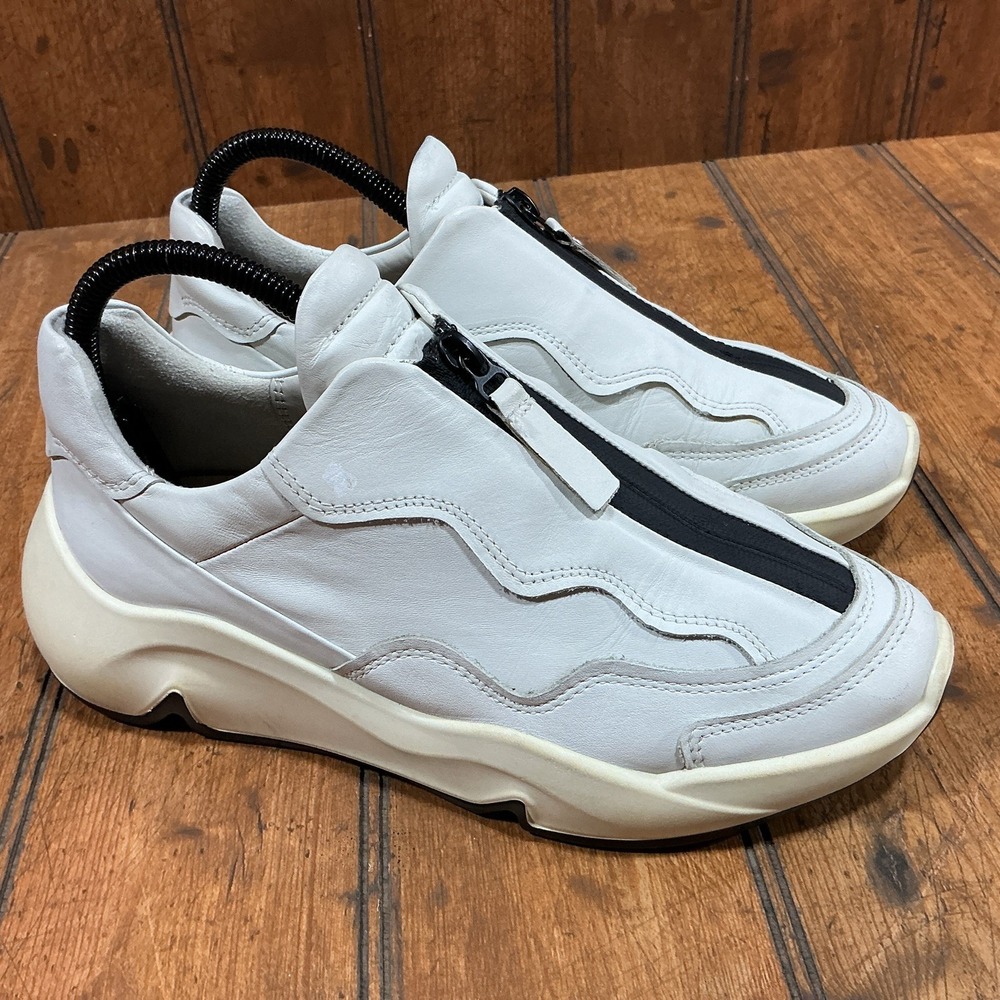 Ecco Womens Y2K Sneakers White Chunky Slip On Walking Casual Size 6 US 37 EU